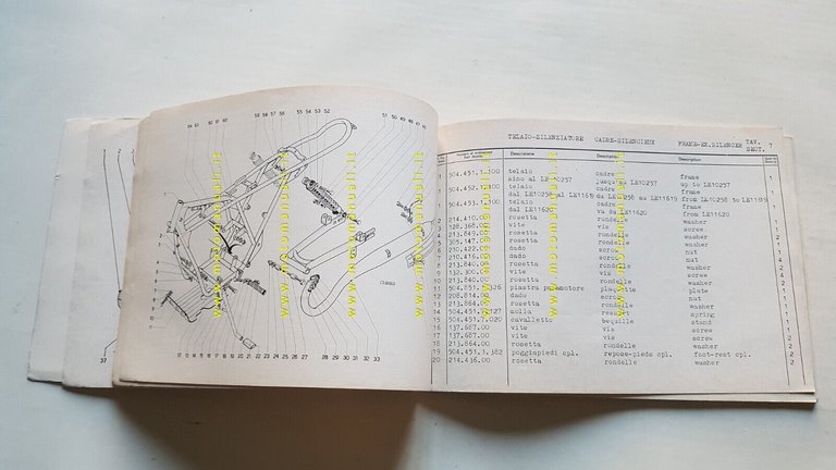 Garelli KL 50 Cross 4M 1974 catalogo ricambi originale spare …