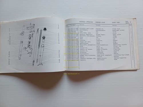 Garelli KL 50 E 1973 catalogo ricambi originale
