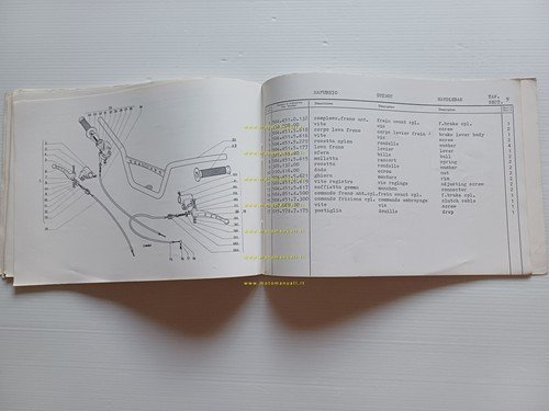Garelli KL 50 E 1973 catalogo ricambi originale