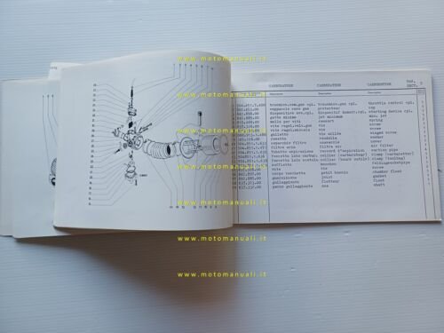 Garelli KL 50 E 1973 catalogo ricambi originale moto spare …