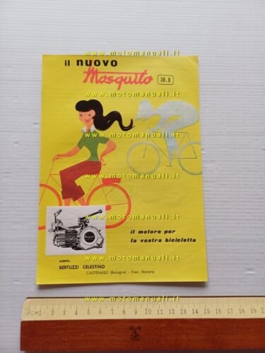 Garelli micromotore Mosquito 38 B 49 1953 depliant originale italiano