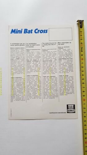 Garelli Mini Bat Cross 50 1971 depliant italiano originale brochure