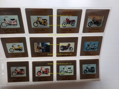 Garelli modelli 1985 lotto 12 diapositive cartella stampa originali