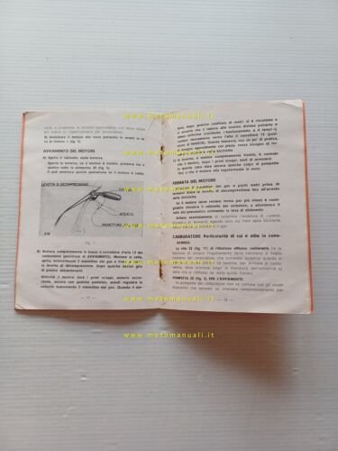 Garelli Mosquito 38 1949 manuale uso manutenzione libretto originale