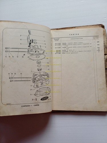 GARELLI Mosquito 38 B - Motoleggera 70 catalogo ricambi originale