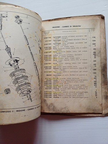 GARELLI Mosquito 38 B - Motoleggera 70 catalogo ricambi originale