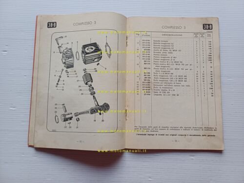 Garelli Mosquito 38-B 1953 catalogo ricambi originale