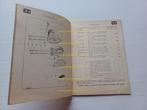 Garelli Mosquito 38-B 1955 catalogo ricambi originale