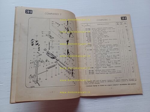 Garelli Mosquito 38-B 1955 catalogo ricambi originale