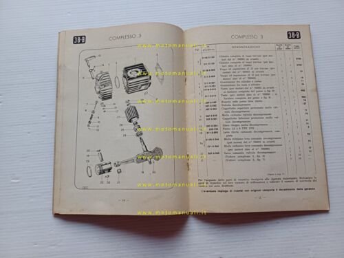 Garelli Mosquito 38-B 1955 catalogo ricambi originale