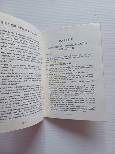 Garelli Mosquito 38 B 1955 manuale uso manutenzione libretto originale