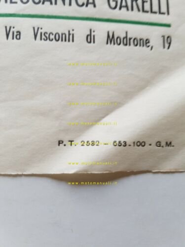 Garelli Mosquito 38 B micromotore 1953 depliant originale