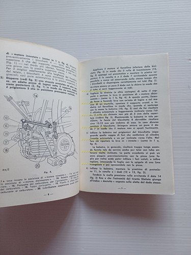 Garelli Mosquito 38 B Velomosquito 1955 manuale uso manutenzione originale