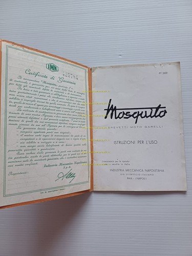 Garelli Mosquito 38 IMN manuale uso manutenzione libretto originale