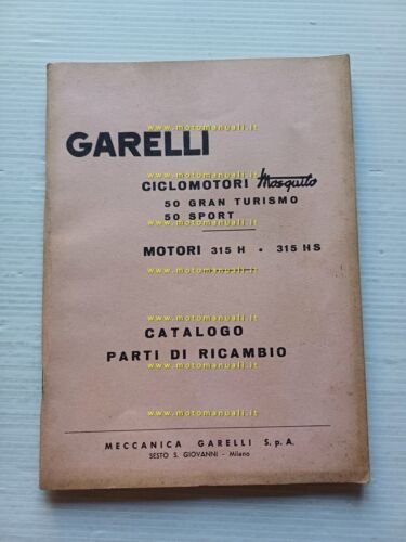 GARELLI Mosquito 50 Sport - Gran Turismo 1958 catalogo ricambi …
