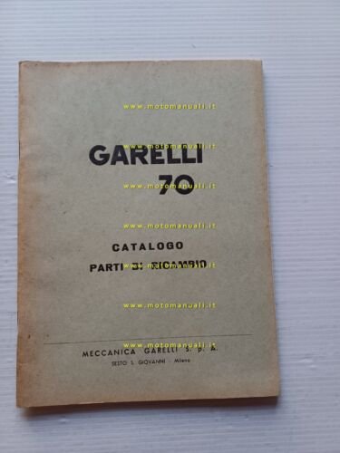 Garelli motoleggera 70 1958 catalogo ricambi originale spare part catalog