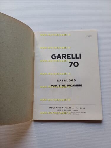 Garelli motoleggera 70 1958 catalogo ricambi originale spare part catalog