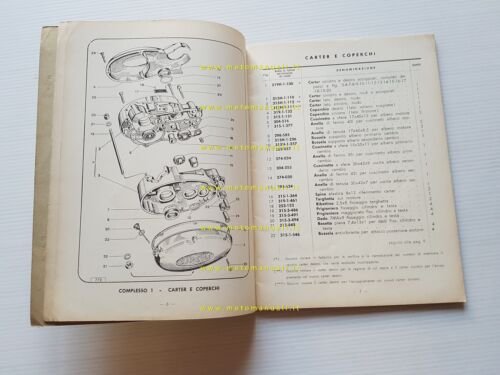 Garelli motoleggera 70 1958 catalogo ricambi originale spare part catalog