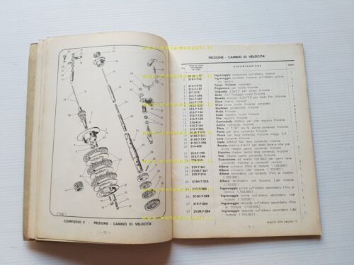 Garelli motoleggera 70 1958 catalogo ricambi originale spare part catalog