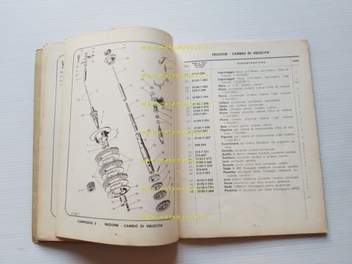 Garelli motoleggera 70 1958 catalogo ricambi originale spare part catalog