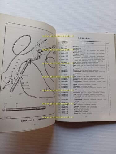 Garelli motoleggera 70 1958 catalogo ricambi originale spare part catalog