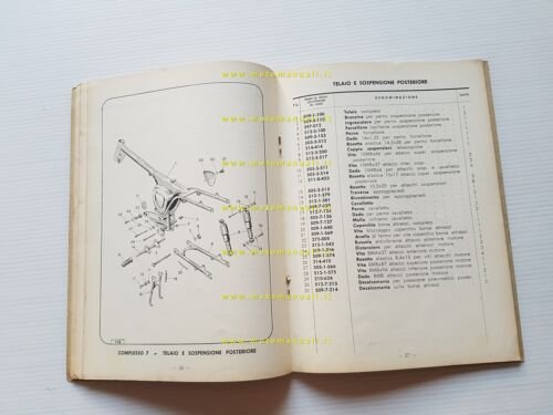 Garelli motoleggera 70 1958 catalogo ricambi originale spare part catalog