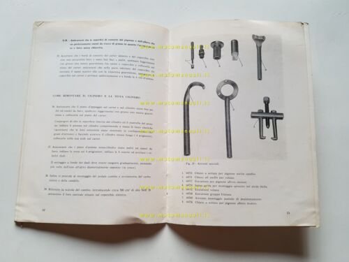 Garelli motore 50 Gulp 3M-Record-Cross-Turismo 1970 manuale officina originale