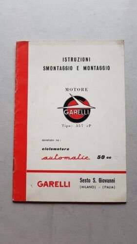 Garelli motore Automatic 50 1965 manuale officina originale workshop manual