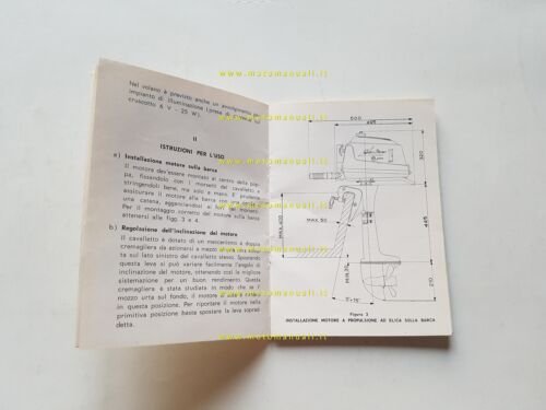 Garelli motore Fuoribordo Gar.Mar 4 Elica-Idrogetto manuale uso originale