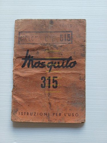 Garelli motore Mosquito 315 1956 manuale uso manutenzione italiano originale