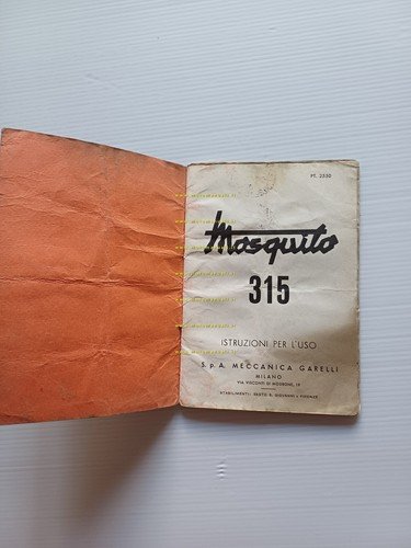 Garelli motore Mosquito 315 1956 manuale uso manutenzione italiano originale
