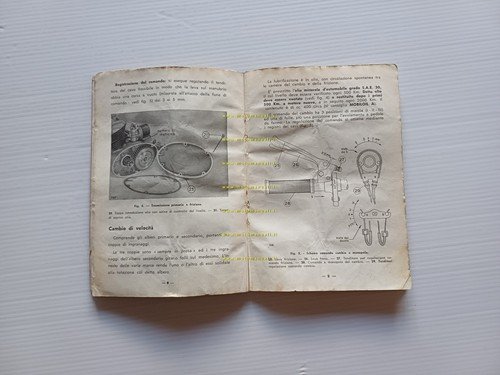 Garelli motore Mosquito 315 1956 manuale uso manutenzione italiano originale