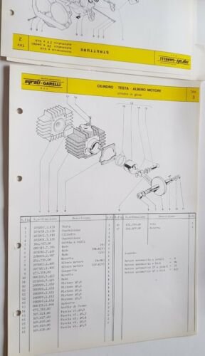 Garelli MOTORI 50 1-2 V 1980 catalogo ricambi ORIGINALE spare …