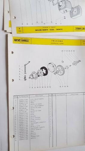 Garelli MOTORI 50 1-2 V 1980 catalogo ricambi ORIGINALE spare …
