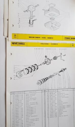 Garelli MOTORI 50 5 V 1980 catalogo ricambi ORIGINALE spare …
