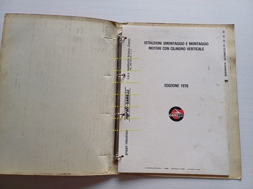 Garelli motori 50 cilindro verticale 1978 manuale officina originale