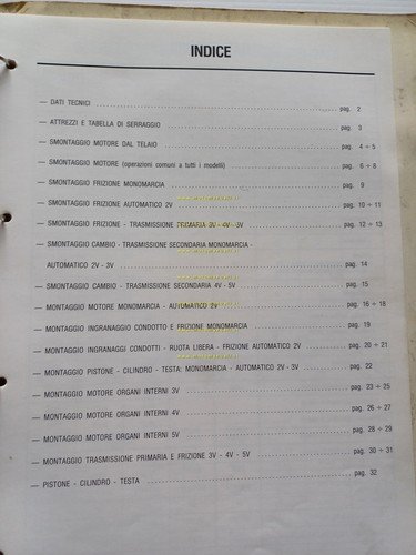 Garelli motori 50 cilindro verticale 1978 manuale officina originale