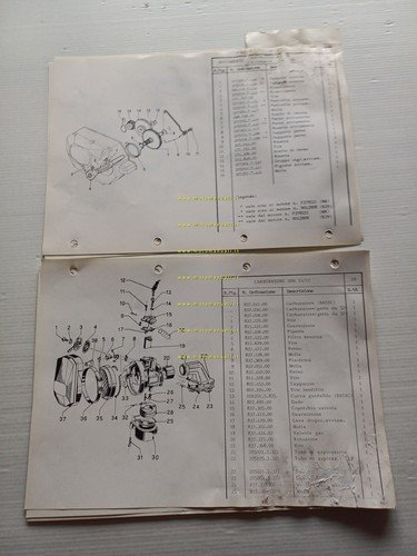 Garelli MOTORI 50 CILINDRO VERTICALE 1V-2V 1984 catalogo ricambi originale