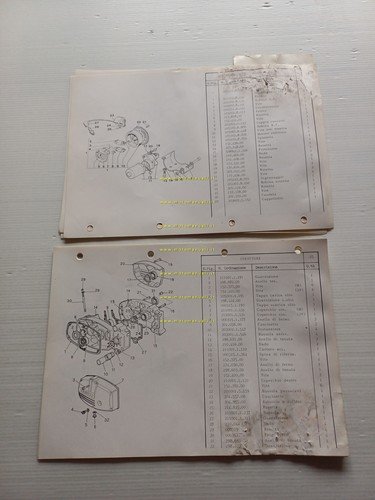 Garelli MOTORI 50 CILINDRO VERTICALE 1V-2V 1984 catalogo ricambi originale