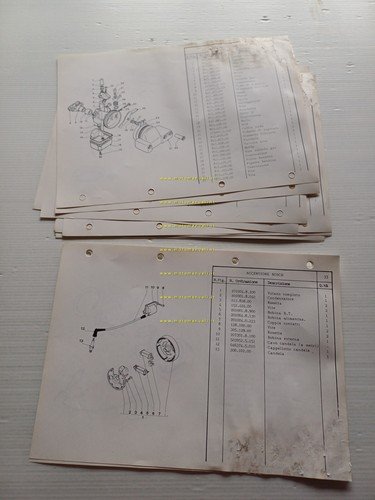 Garelli MOTORI 50 CILINDRO VERTICALE 1V-2V 1984 catalogo ricambi originale