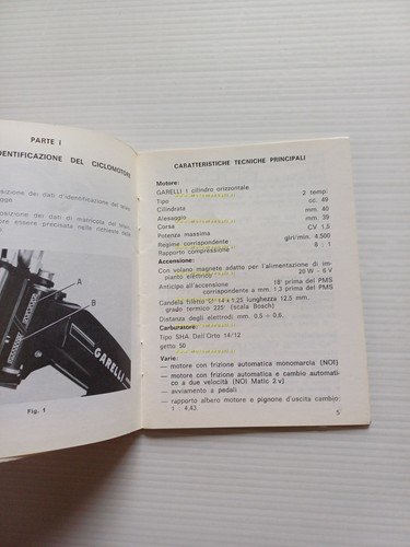 Garelli NOI 50 1981 manuale uso manutenzione libretto istruzioni originale