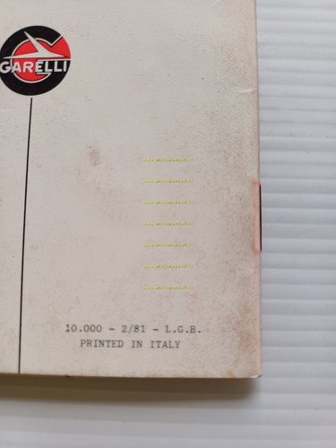 Garelli NOI 50 1981 manuale uso manutenzione libretto istruzioni originale