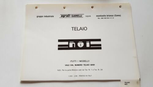 Garelli NOI 50 modelli 1984 catalogo ricambi TELAIO ORIGINALE parts …