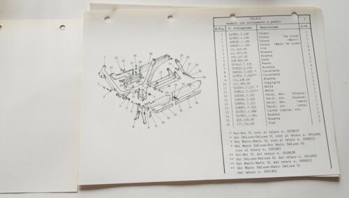 Garelli NOI 50 modelli 1984 catalogo ricambi TELAIO ORIGINALE parts …