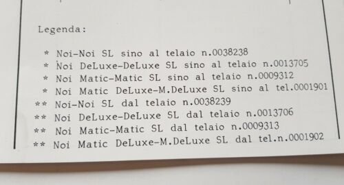 Garelli NOI 50 modelli 1984 catalogo ricambi TELAIO ORIGINALE parts …