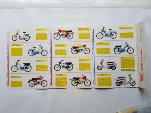 Garelli produzione modelli 1966 ciclomotori depliant italiano originale