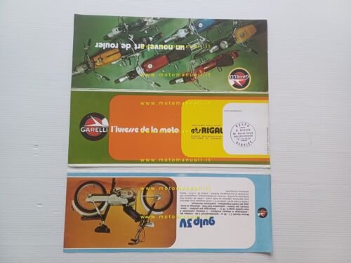 Garelli produzione modelli anni 70 depliant FRANCESE originale