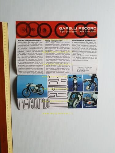 Garelli Record 49 1969 circa depliant originale italiano