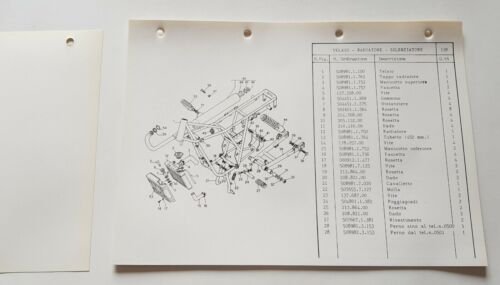 Garelli TSR 125 catalogo ricambi TELAIO ORIGINALE spare parts catalogue
