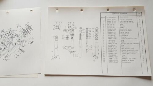 Garelli TSR 125 catalogo ricambi TELAIO ORIGINALE spare parts catalogue